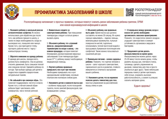 Профилактика заболеваний в школе памятка 2025